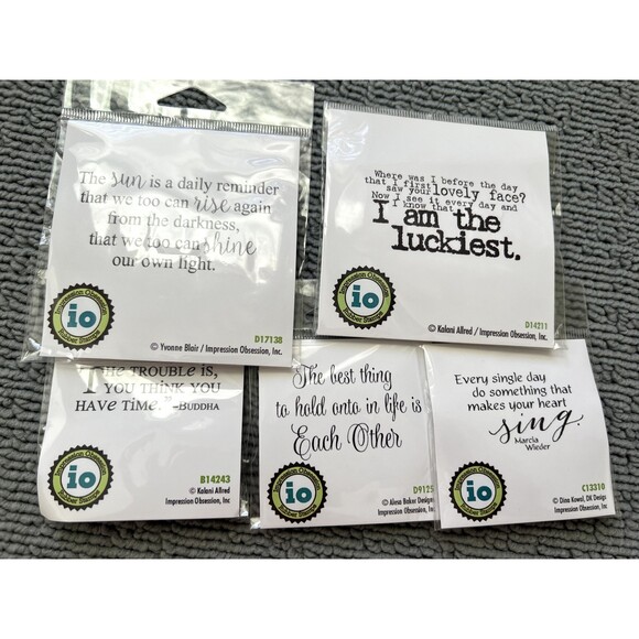 5Pcs Impression Obsession Stamps LOT-D17138/D14211/B14243/D9125/C13310 - Picture 1 of 7
